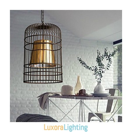 Designer Touch Decorative Chandelier Rustic Lodge Drum Metal