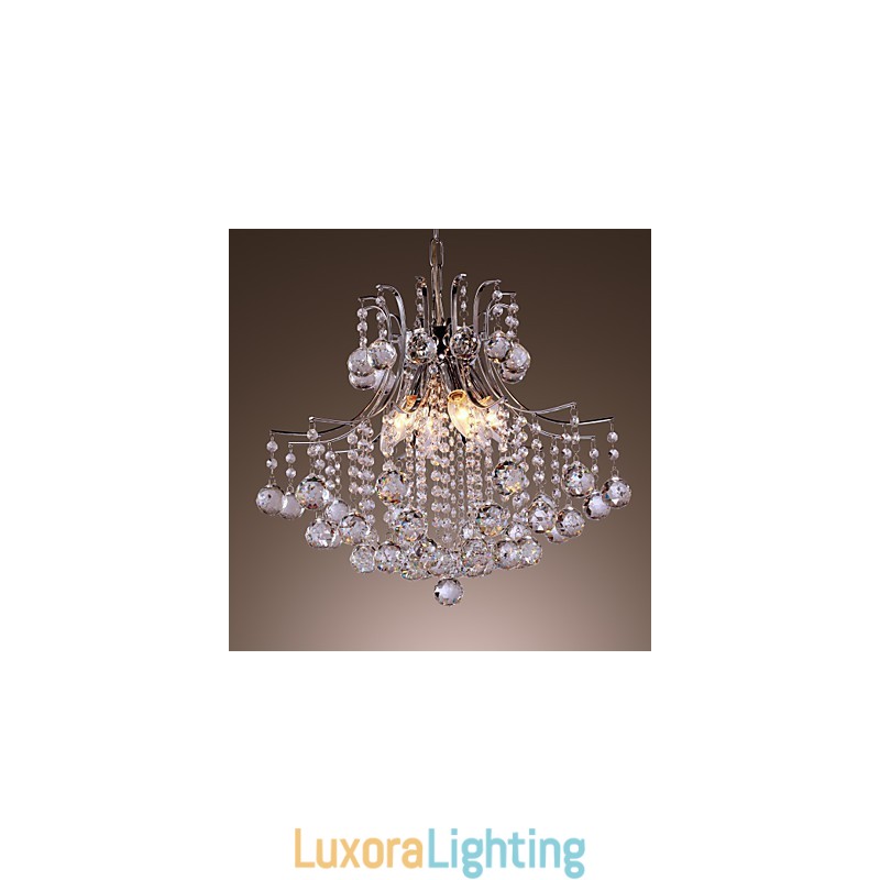 Designer Touch Decorative Modern Contemporary Crystal Mini Style Electroplated Metal Pendant Light