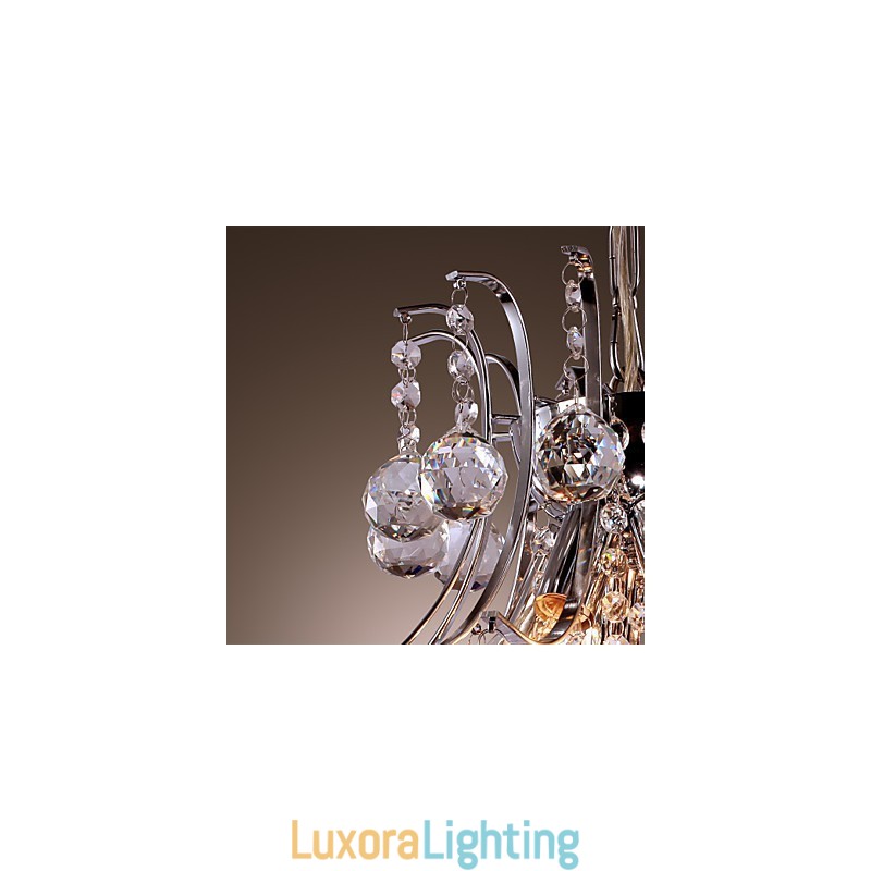 Designer Touch Decorative Modern Contemporary Crystal Mini Style Electroplated Metal Pendant Light