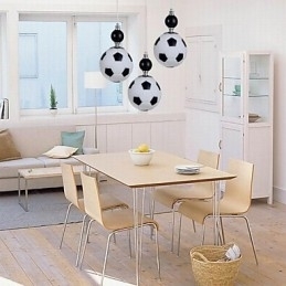 Designer Touch Decorative Classic Modern Football Round Pendant Light 3 Lights