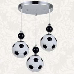 Designer Touch Decorative Classic Modern Football Round Pendant Light 3 Lights
