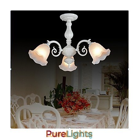 Designer Touch Decorative Flush Mount Three Lights White European Retro Classic