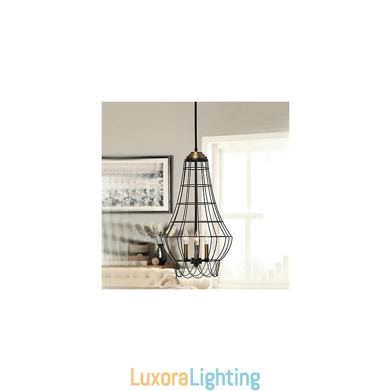 Designer Touch Decorative Country Mini Style Painting Metal Pendant Light