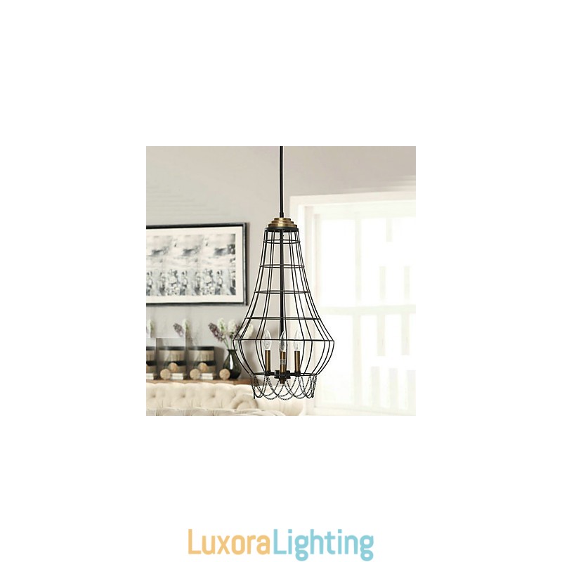 Designer Touch Decorative Country Mini Style Painting Metal Pendant Light