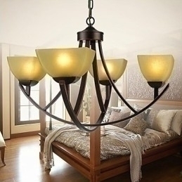Designer Touch Decorative Chandelier 4 Lights Traditional Classic Vintage Metal