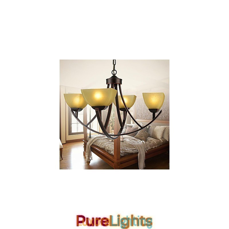 Designer Touch Decorative Chandelier 4 Lights Traditional Classic Vintage Metal