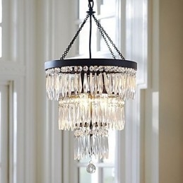 Designer Touch Decorative Pendant 3 Light Modern Elelgant Metal Crystal Painting