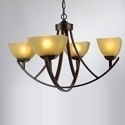 Designer Touch Decorative Chandelier 4 Lights Traditional Classic Vintage Metal