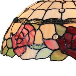 Designer Touch Decorative Pendant Light with 2 Light in Rose Patterned Shade