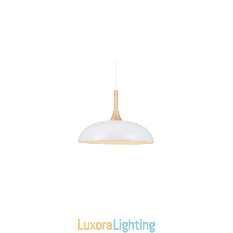 Designer Touch Decorative Mini Artistic Pendant Lamp 1 Light Modern Simplicity Black White Finish Aluminum & Wooden Droplight