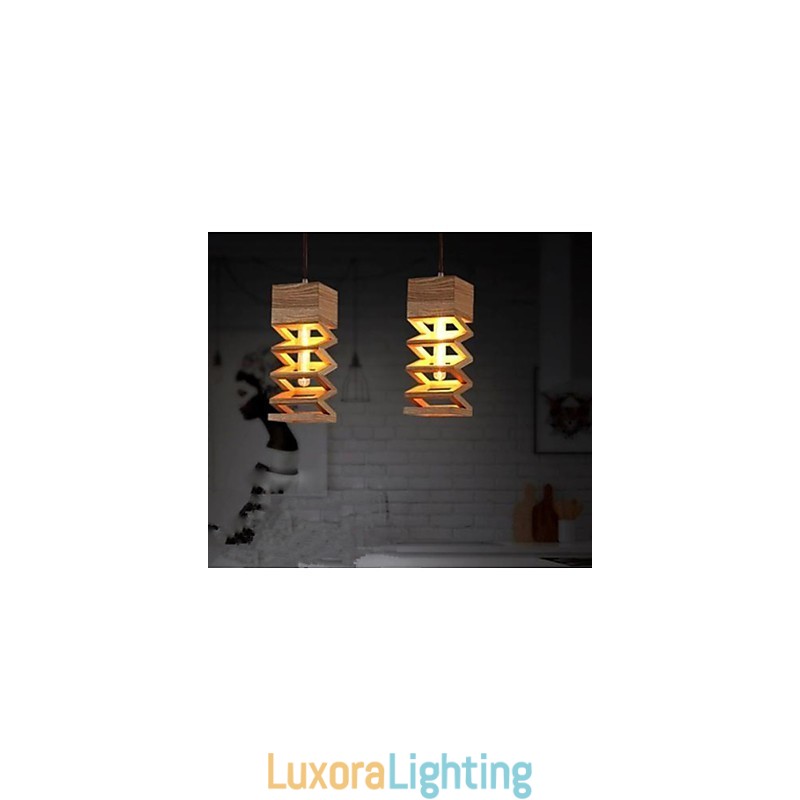 Designer Touch Decorative Pendant Lights Country Wood Bamboo