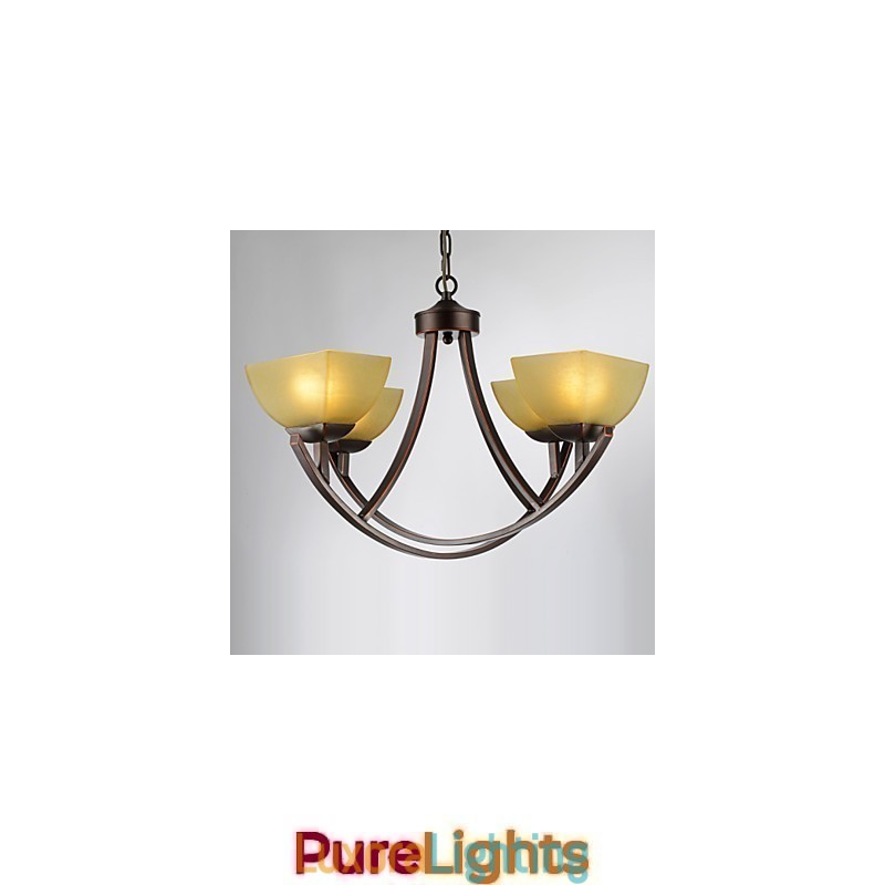 Designer Touch Decorative Chandelier 4 Lights Traditional Classic Vintage Metal