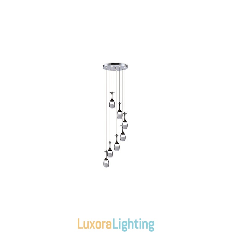 Designer Touch Decorative Modern Pendant Light 7 Lights Integrated Bulbs Included Stair Light