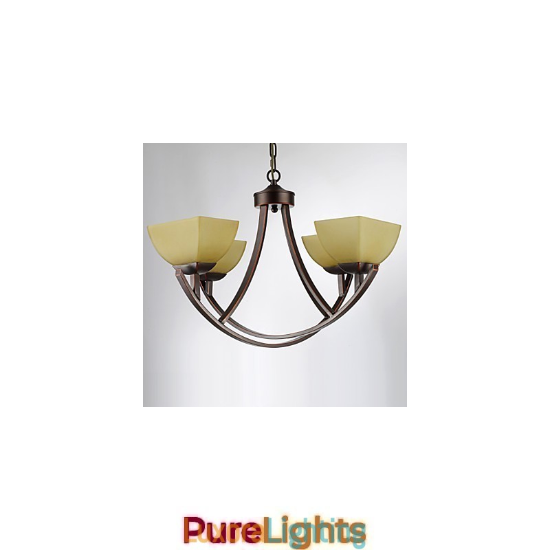 Designer Touch Decorative Chandelier 4 Lights Traditional Classic Vintage Metal