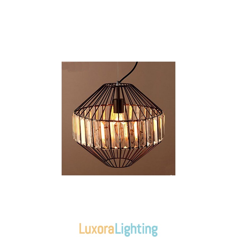 Designer Touch Decorative Vintage Wrought Iron Birdcage Crystal Chandelier Chandelier