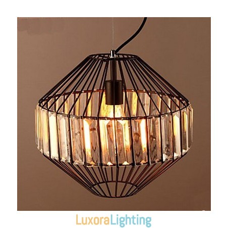 Designer Touch Decorative Vintage Wrought Iron Birdcage Crystal Chandelier Chandelier