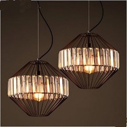 Designer Touch Decorative Vintage Wrought Iron Birdcage Crystal Chandelier Chandelier