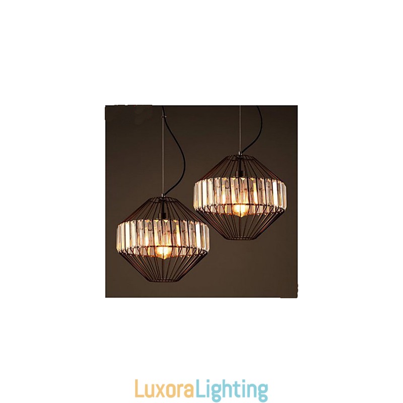 Designer Touch Decorative Vintage Wrought Iron Birdcage Crystal Chandelier Chandelier