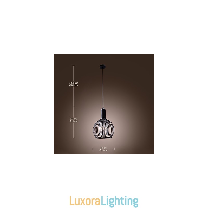 Designer Touch Decorative Modern Contemporary Lantern Crystal Mini Style Electroplated Pendant Light