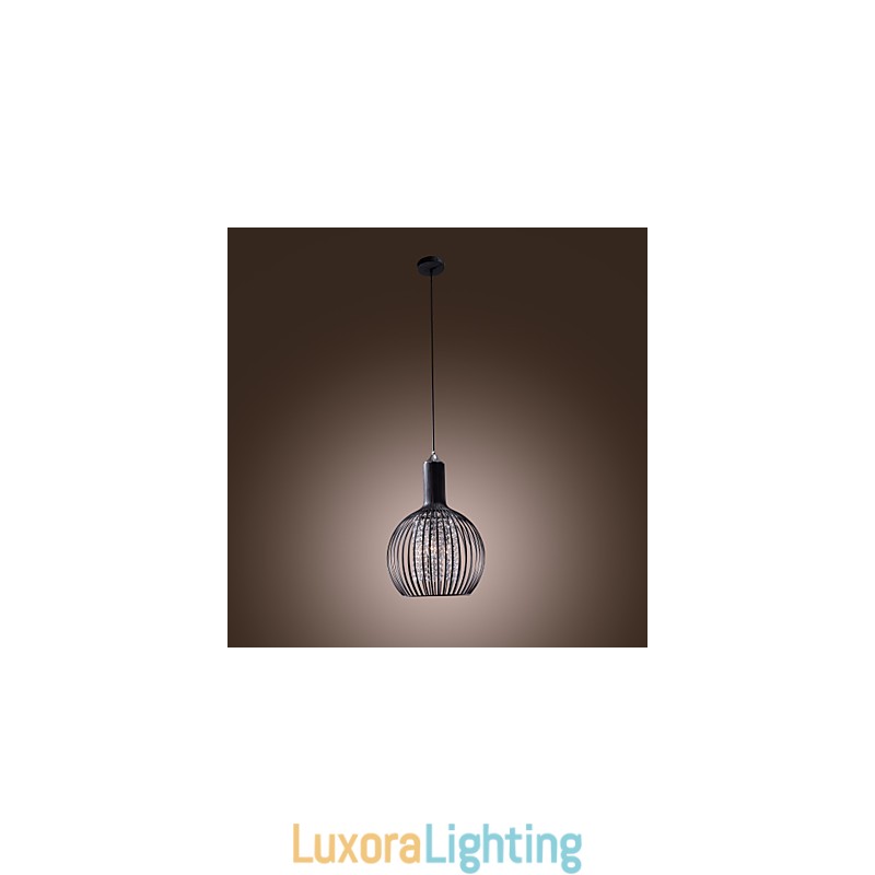 Designer Touch Decorative Modern Contemporary Lantern Crystal Mini Style Electroplated Pendant Light