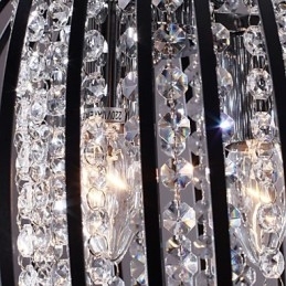 Designer Touch Decorative Modern Contemporary Lantern Crystal Mini Style Electroplated Pendant Light