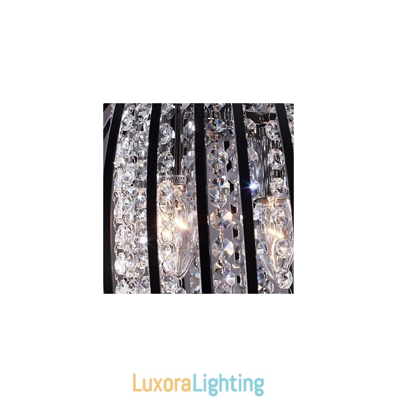 Designer Touch Decorative Modern Contemporary Lantern Crystal Mini Style Electroplated Pendant Light