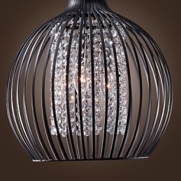 Designer Touch Decorative Modern Contemporary Lantern Crystal Mini Style Electroplated Pendant Light