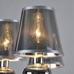 Designer Touch Decorative Vintage Chandelier 6 Light Classic Fabric Metal Painting