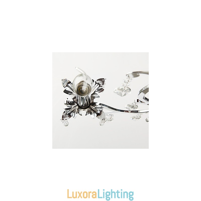 Designer Touch Decorative Crystal Chandelier with 3 Lights in Metal