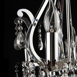 Designer Touch Decorative Crystal Chandelier with 3 Lights in Metal