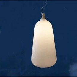 Designer Touch Decorative Milk white glass bottle Pendant Lamp Natural Curve