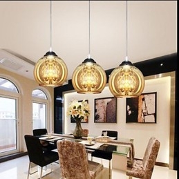 Designer Touch Decorative Glass Ball Pendant Lamp Three