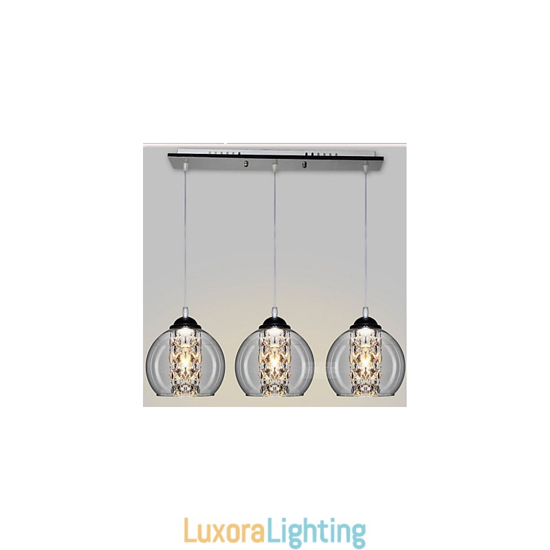 Designer Touch Decorative Glass Ball Pendant Lamp Three