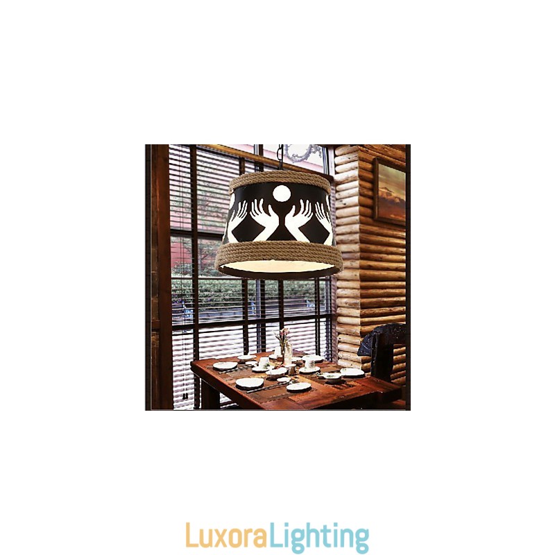 Designer Touch Decorative Hemp American Retro Cafe Simple Pastoral Chandelier