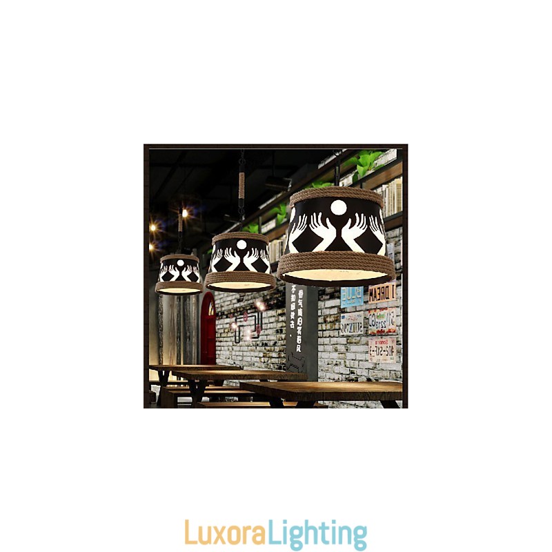 Designer Touch Decorative Hemp American Retro Cafe Simple Pastoral Chandelier