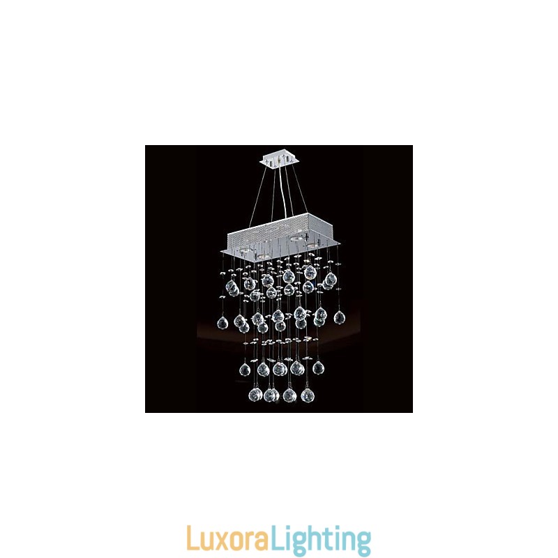 Designer Touch Decorative Modern Contemporary Crystal Mini Style Electroplated Chandelier Flush Mount