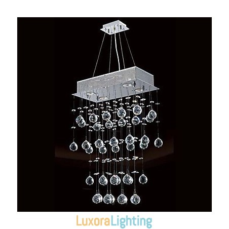 Designer Touch Decorative Modern Contemporary Crystal Mini Style Electroplated Chandelier Flush Mount
