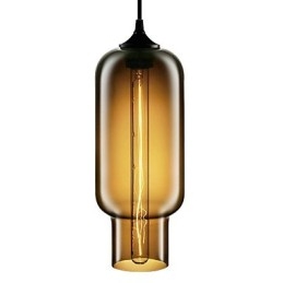 Designer Touch Decorative Modern Glass Pendant Light in Brown Bubble Design
