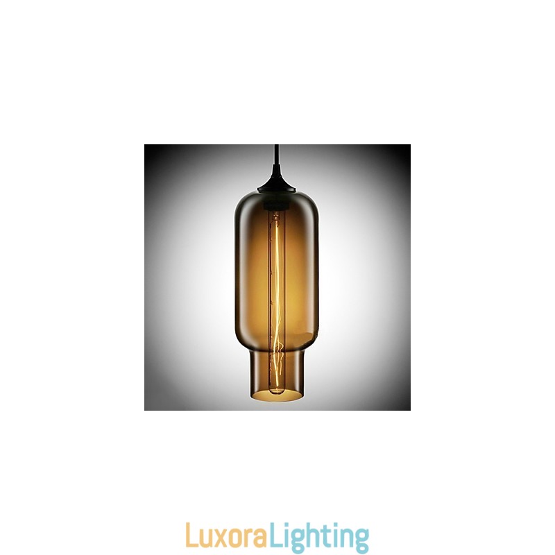 Designer Touch Decorative Modern Glass Pendant Light in Brown Bubble Design