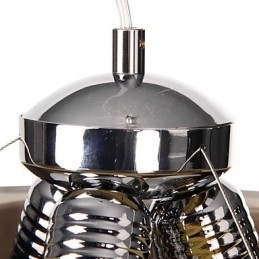 Designer Touch Decorative Italian Style Modern Quaint 3 Light Pendant With Black Transparent Shade