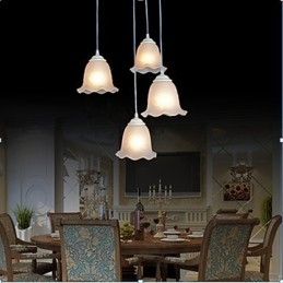 Designer Touch Decorative Pendant Four Lights White European Retro Classic