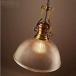 Designer Touch Decorative American Retro European Single Head Clear Glass Chandelier