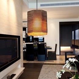 Designer Touch Decorative Pendant Lamp 1 Light Modern Fabric Material