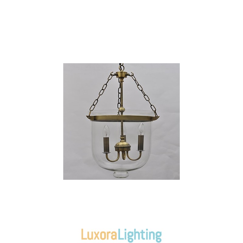Designer Touch Decorative American country Vintage temple bell glass chandelier
