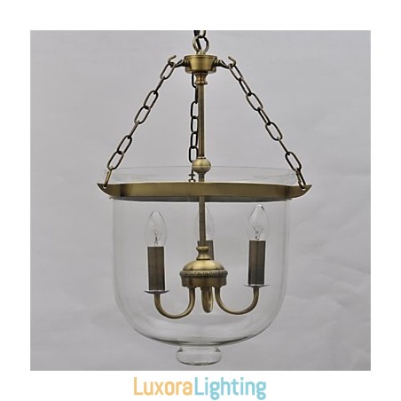 Designer Touch Decorative American country Vintage temple bell glass chandelier