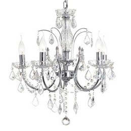 Designer Touch Decorative Traditional Classic Crystal Chrome Metal Chandelier