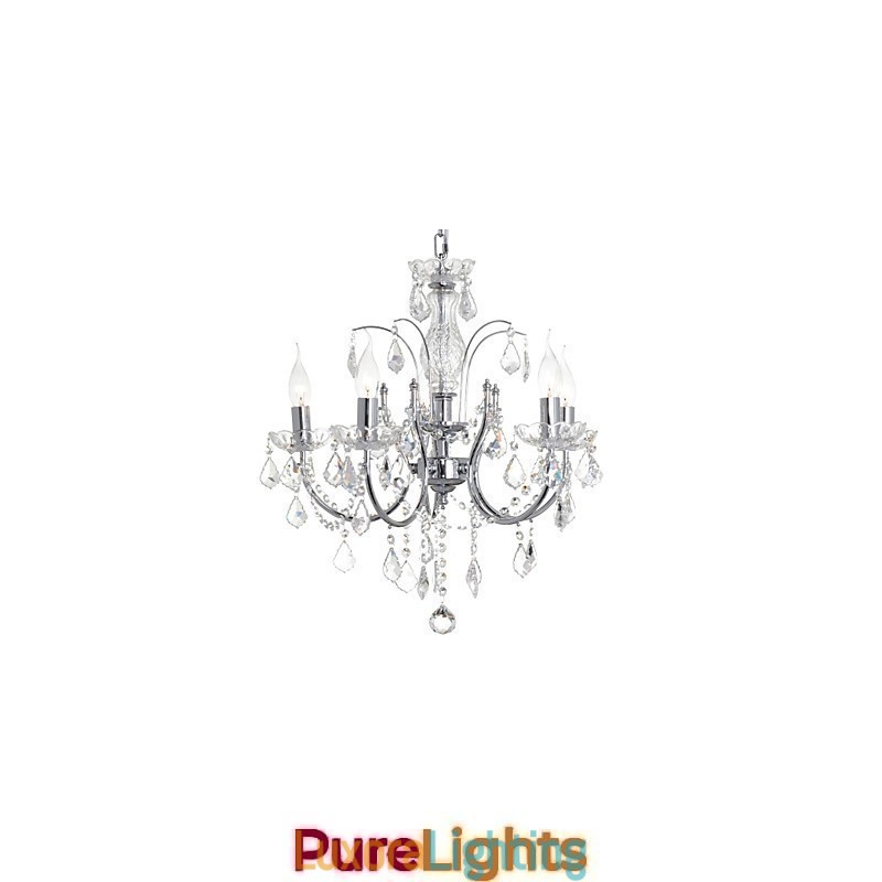 Designer Touch Decorative Traditional Classic Crystal Chrome Metal Chandelier