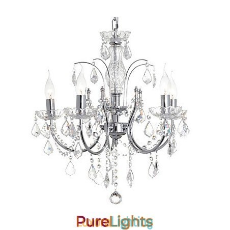 Designer Touch Decorative Traditional Classic Crystal Chrome Metal Chandelier