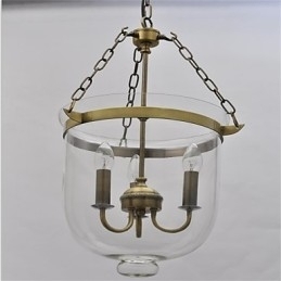 Designer Touch Decorative American country Vintage temple bell glass chandelier