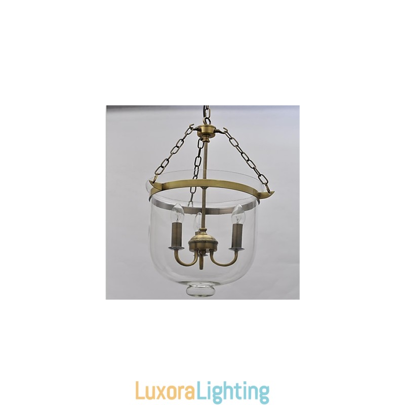 Designer Touch Decorative American country Vintage temple bell glass chandelier